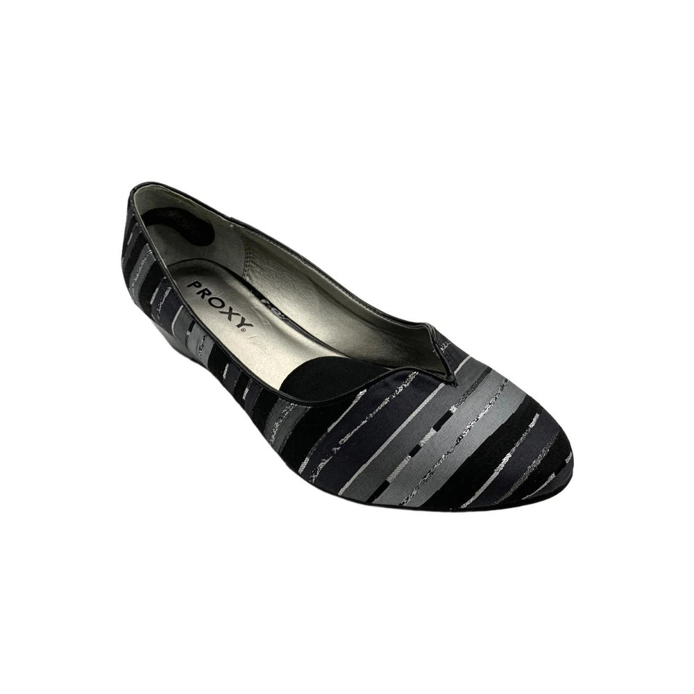 Proxy Women's Emastine Pump Heels Grey/Black/Stripe - Narrow